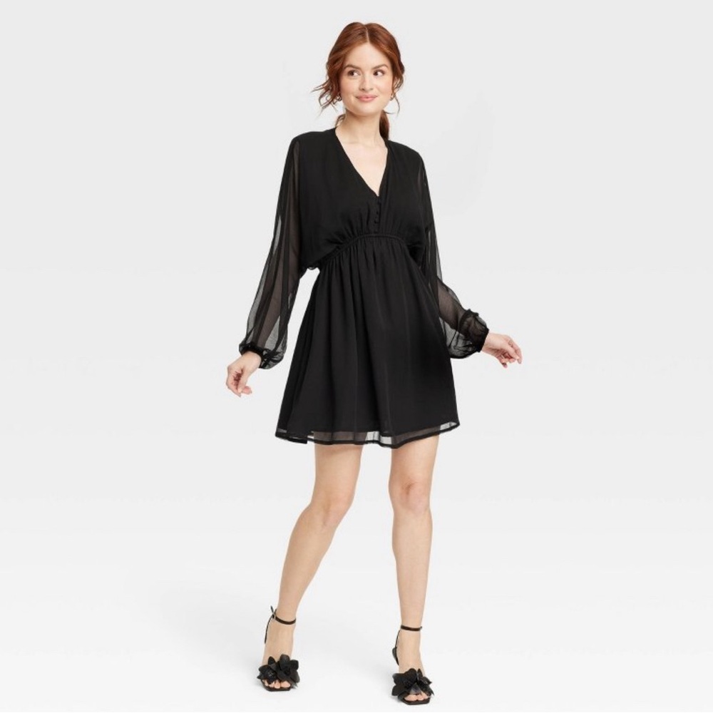 A New Day Long Sleeve Mini Dress - Picture 1 of 3